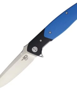 Bestech Knives G03D Swordfish, 4" D2 Plain Blade, Black & Blue G-10 Handle