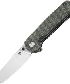 Bestech Knives Sledgehammer BG31B-1, 3" D2 Satin Tanto Blade, Green Micarta Handle