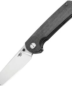 Bestech Knives Sledgehammer BG31C, 3" D2 Satin Tanto Blade, Black Micarta Handle