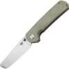 Bestech Knives Sledgehammer BG31D, 3" D2 Stonewashed & Satin Tanto Blade, Beige Canvas Micarta Handle