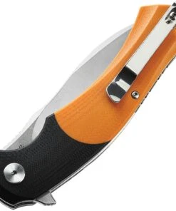 Bestech Knives Penguin Flipper Knife BG32C, 3.6" D2 Satin & Stonewash Plain Blade, Orange & Black G-10 Handle 3 Bestech Knives Penguin Flipper Knife BG32C, 3.6" D2 Satin & Stonewash Plain Blade, Orange & Black G-10 Handle -Knifeworks Sales Store BTKG32C 1 37080.1618341371