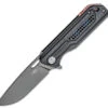 Bestech Knives Circuit BG35A-2, 3.25" K110 Gray Titanium Coated Drop Point Blade, Black Milled G-10 Handle