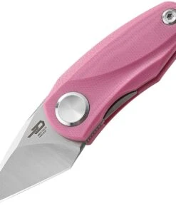 Bestech Tulip Front Flipper - Pink G10 (1.5" 14C28N SW) BG38E