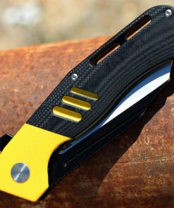 Bestech Rockface - Blk / Yellow G10 (3.4" D2 Two Tone) BG46A -Knifeworks Sales Store BTKG46A.4 67638.1645029482