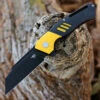 Bestech Rockface - Blk / Yellow G10 (3.4" D2 Black ) BG46B