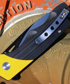 Bestech Airstream - Blk / Yellow G10 (3.9" D2 Two Tone Drop Point) BG47A -Knifeworks Sales Store BTKG47A.3 21496.1645031705