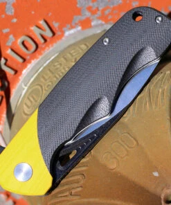 Bestech Airstream - Blk / Yellow G10 (3.9" D2 Two Tone Drop Point) BG47A -Knifeworks Sales Store BTKG47A.4 36135.1645031705