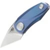 Boker Bestech Tulip Frame Lock 1913B, 1.25" Bohler M390 Kiridashi Blade, BlueTitanium Handle