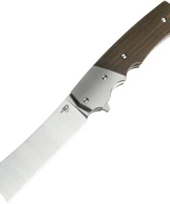 Bestech Knives Spanish Tip Razor BT2101A, 3.66" M390 Satin Plain Blade, Black & Orange Carbon Fiber Handle with Titanium Bolsters