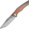 Bestech Knives Togatta BT2102A, 3.75" M390 Bead Blast Plain Blade, Dark Stonewashed Titanium w/ Natural Canvas Micarta Inlay