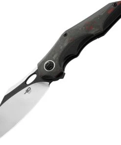 Bestech Knives Nogard Black & Red CF (3.38" M390 Two-Tone) BT2105D