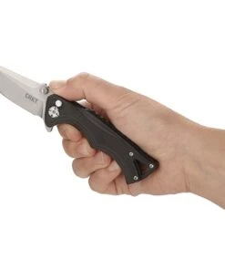 CRKT BT Fighter Button Lock CR5220, 2.856" 8Cr13MoV Plain Blade, Glass Reinforced Nylon Handle -Knifeworks Sales Store BT FIGHTER BUTTON LOCK 3 23004.1579270360