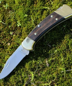 Buck Knives Buck 112 Ranger - Ebony Hardwood w/Blk Leather (3" 420HC Satin) 0112BRS-B