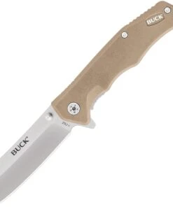 Buck Knives Trunk 0252TNS, 2.875" 7Cr Stainless Steel Satin Cleaver Blade, Khaki G-10 Handles