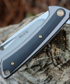 Buck Knives Buck 263 HiLine Flipper - Gray Aluminum and Blk G-10 (3.25" D2 Cleaver SW) 6 Buck Knives Buck 263 HiLine Flipper - Gray Aluminum and Blk G-10 (3.25" D2 Cleaver SW) -Knifeworks Sales Store BU263GYS.2 94133.1633448520