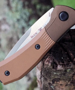 Buck Knives Buck Paradigm Assisted Open Knife 590BRS-B, 3" S35VN Satin Plain Blade, Brown Textured G-10 Handles -Knifeworks Sales Store BU590BRS.3 85876.1625684773