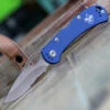Buck Knives Buck Spitfire BSA 722BLXBSA, 3.25" 420HC Part Serrated Blade, Blue Aluminum w/ BSA Logo Handle