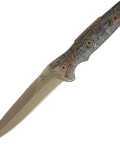Buck Knives Buck GCK Spear Point 5.5" Coyote Tan Finish 5160 Carbon Steel Blade, Tri-Color Canvas Micarta Handle
