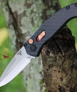 Buck Knives Buck Impact Automatic 898CFSLE - 2021 Limited Edition, 3.13" S35VN Satin Plain Blade, Twill Carbon Fiber Handle