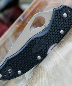 Byrd Knives Byrd Harrier 2 Lightweight BY01PSBK2, 3.36" 8Cr13MoV Part Serrated Blade, Black FRN Handle -Knifeworks Sales Store BY01.1 06887.1582297994