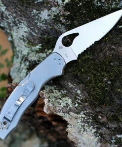 Byrd Knives Byrd BY01PS2 HARRIER™ 2 STAINLESS, 3.36" 8Cr13MoV Combo Blade, SS Handle -Knifeworks Sales Store BY01PS2 25295.1603398897