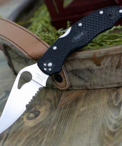 Byrd Knives Byrd Harrier 2 Lightweight BY01PSBK2, 3.36" 8Cr13MoV Part Serrated Blade, Black FRN Handle