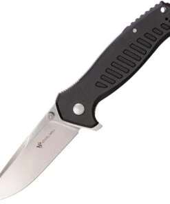 Steel Will Barghest F37-01, 4" D2 Satiin Plain Blade, Black G10 Handle
