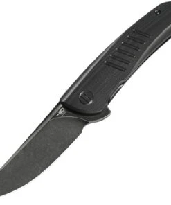 Bestech Knives Swift Linerlock G30D, 3.5" D2 Black Stonewashed Plain Blade, Black G10 Handle