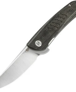 Bestech Swift Linerlock - Blk Micarta (3.5" D2 Satin) BG30B-1