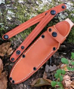 Bark River Knives Bravo 1.5 Field, 5.8" CPM-3V Plain Blade, Green Canvas Micarta Handle -Knifeworks Sales Store Bravo1.5 sheath 79298.1600700887.1280.1280 54464.1600701444