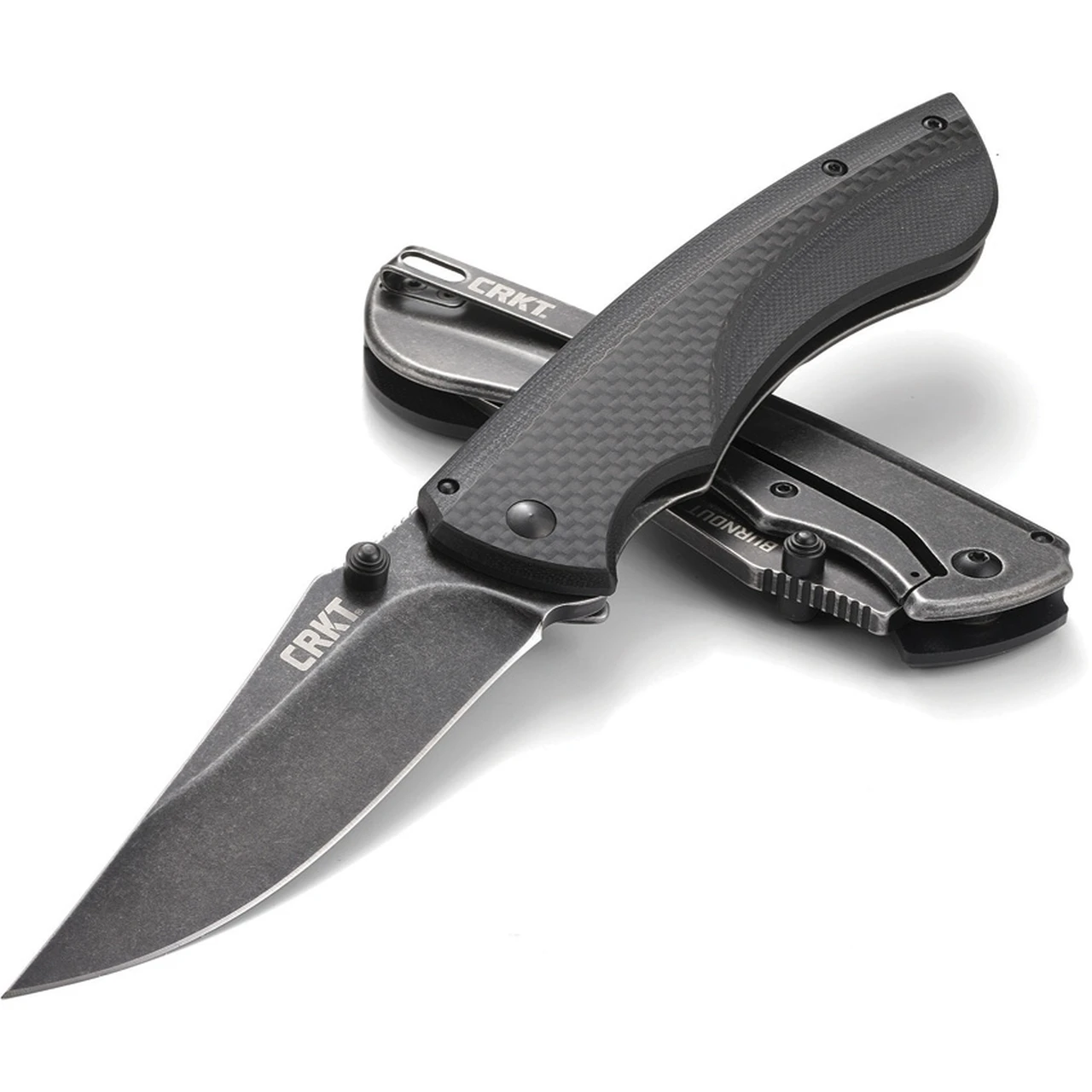 CRKT Burnout Framelock CR4123K, 3.660" 8Cr13mOV Plain Blade, Black Carbon Fiber G10 Base with 3Cr13 on the back Handle 3 CRKT Burnout Framelock CR4123K, 3.660" 8Cr13mOV Plain Blade, Black Carbon Fiber G10 Base with 3Cr13 on the back Handle - Image 3