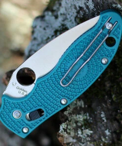 Spyderco Knives Spyderco Manix 2 Lightweight CPM SPY27 - C101PCBL2, 3.37" CPM SPY27 Satin Plain Blade, Blue FRCP Handle -Knifeworks Sales Store C101PCBL2.3 97049.1608667541
