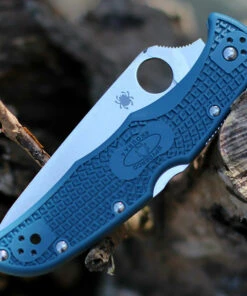 Spyderco Knives Spyderco Endura K390 Lightweight C10FPK390, 3.8" K390 Steel Plain Blade, Blue FRN Handle. -Knifeworks Sales Store C10FPK390.2 23927.1605297517