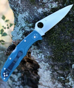 Spyderco Knives Spyderco Endura K390 Lightweight C10FPK390, 3.8" K390 Steel Plain Blade, Blue FRN Handle. -Knifeworks Sales Store C10FPK390.3 95032.1605297517