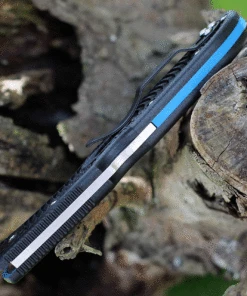 Spyderco Knives Spyderco Endura Thin Blue Line 3.80" Satin Black FRN C10FBKBL -Knifeworks Sales Store C10FPSBKBL.1 00745.1626886414