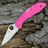 Spyderco Knives Spyderco Delica 4 FRN Pink C11FPPNS30V, 2.90" CPM S30V Satin Plain Blade, Pink FRN Handle