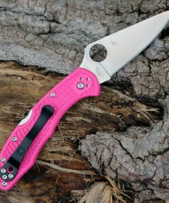 Spyderco Knives Spyderco Delica 4 FRN Pink C11FPPNS30V, 2.90" CPM S30V Satin Plain Blade, Pink FRN Handle -Knifeworks Sales Store C11FPPNS30V 70297.1609362624