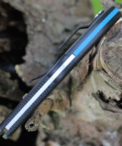 Spyderco Knives Spyderco Delica Thin Blue Line 2.90" Satin Black FRN C11FBKBL -Knifeworks Sales Store C11FPSBKBL.2 15994.1626886025