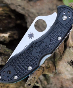 Spyderco Knives Spyderco Delica Thin Blue Line 2.90" Satin Black FRN C11FBKBL -Knifeworks Sales Store C11FPSBKBL.4 63080.1626886025
