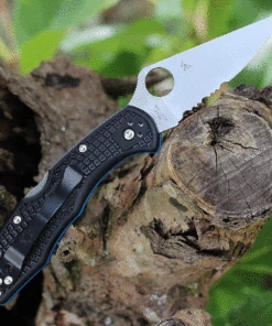 Spyderco Knives Spyderco Delica Thin Blue Line 2.90" Satin Black FRN C11FBKBL -Knifeworks Sales Store C11FPSBKBL 54644.1626886025