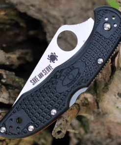 Spyderco Knives Spyderco Delica Thin Red line 2.90" Satin Black FRN C11FBKRD -Knifeworks Sales Store C11FPSBKRD.4 90611.1626812945