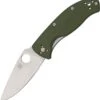Spyderco Knives Spyderco Tenacious,Green G-10 Handle, Plain Edge