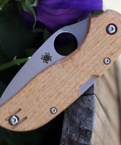 Spyderco Knives Spyderco Chaparral Birdseye Maple C152WDP, 2.79" CTS XHP Plain Blade, Wood Handle -Knifeworks Sales Store C152WDP.4 02255.1611932193