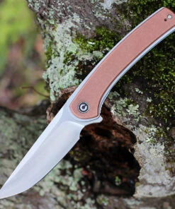 CIVIVI Knives CIVIVI Asticus C2002F, 3.80" D2 Satin Drop Point Plain Blade, Stonewashed Copper Handles
