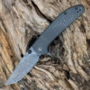 CIVIVI Knives CIVIVI Badlands Vagabond C2019DS-1, 3.25" Black Hand Rubbed Damascus Drop Point Blade, Twill Carbon Fiber Handles