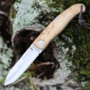 Castillo Knives Muralla Folding Lockback, C2CUB, 3.5" Sandvik 14C28N Plain Blade, Curly Birch Wood Handle
