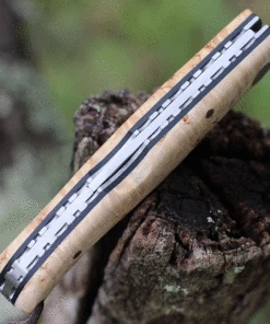 Castillo Knives Muralla Folding Lockback, C2CUB, 3.5" Sandvik 14C28N Plain Blade, Curly Birch Wood Handle -Knifeworks Sales Store C2CUB.3 26737.1636048420