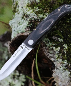 Castillo Knives Muralla Folding Lockback, C2TBM, 3.5" Sandvik 14C28N Plain Blade, Twilight Blue Micarta Handle