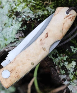 Castillo Knives Torre Lockback Folding, C3CUB, 3" Sandvik 14C28N Blade, Curly Birch Handles -Knifeworks Sales Store C3CUB.2 08505.1636039600