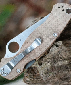 Spyderco Knives Spyderco Para Military 2 C81MPCW2, 3.47" CPM Cru-Wear Satin Plain Blade, Brown Micarta Handle -Knifeworks Sales Store C81MPCW2.4 69193.1635354196